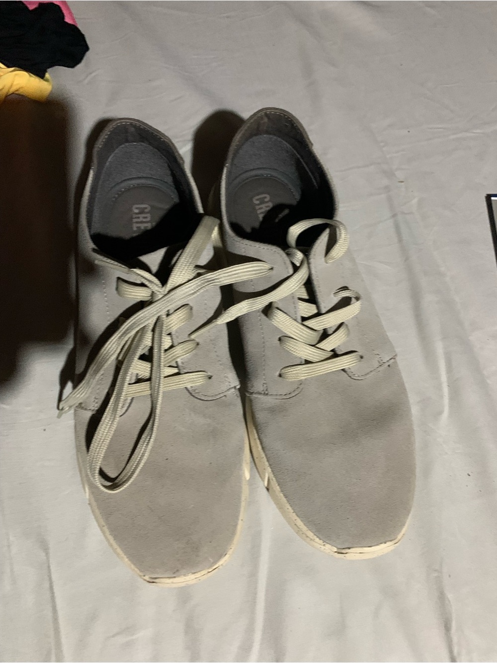 Crevo Light Gray Lace-Up Men's Oxfords